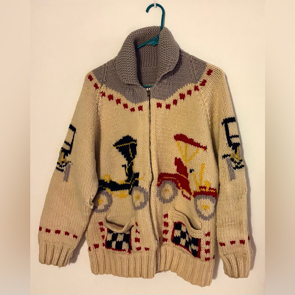 Vintage Cowichan Handknit Cardigan